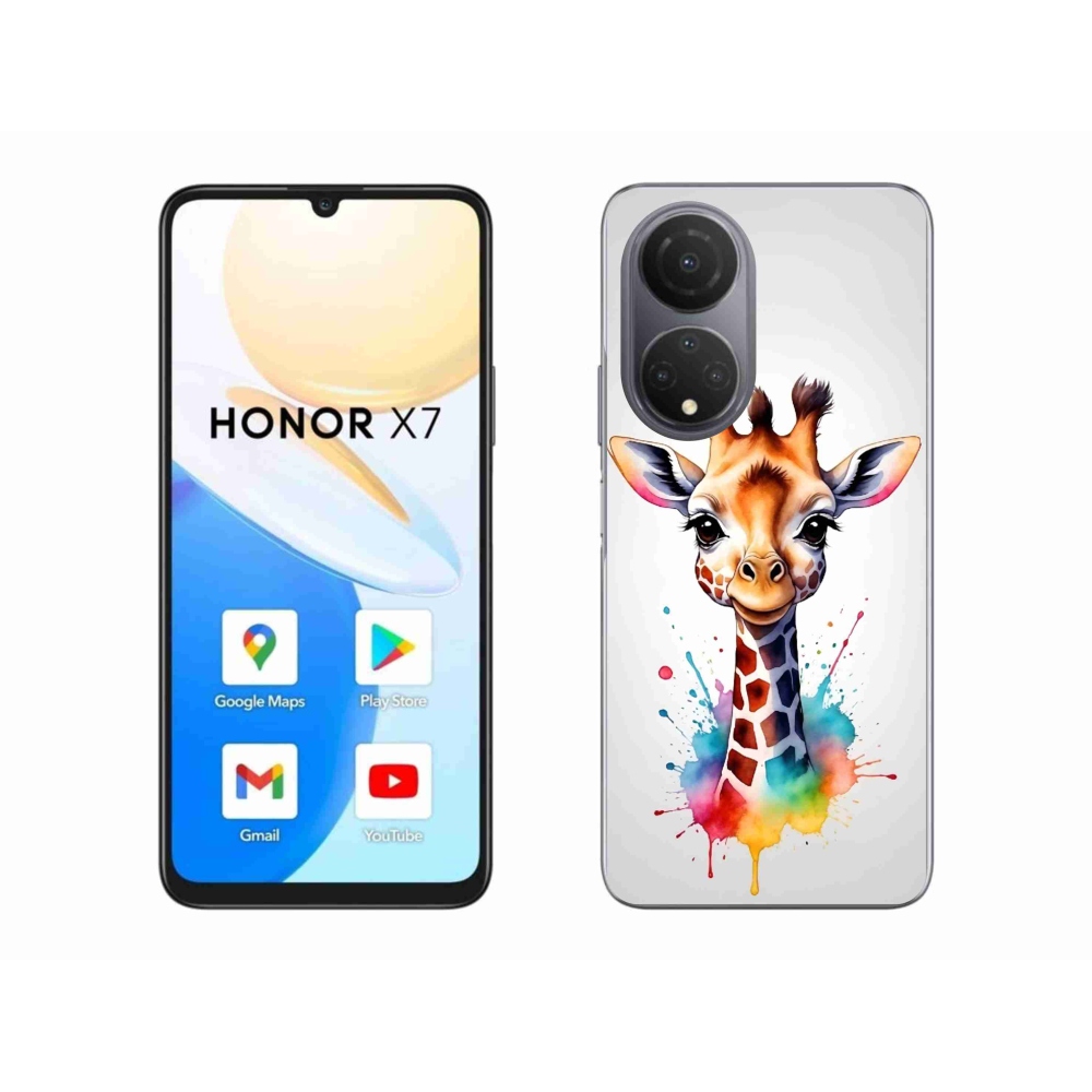 Gelový kryt mmCase na Honor X7 - žirafa 1