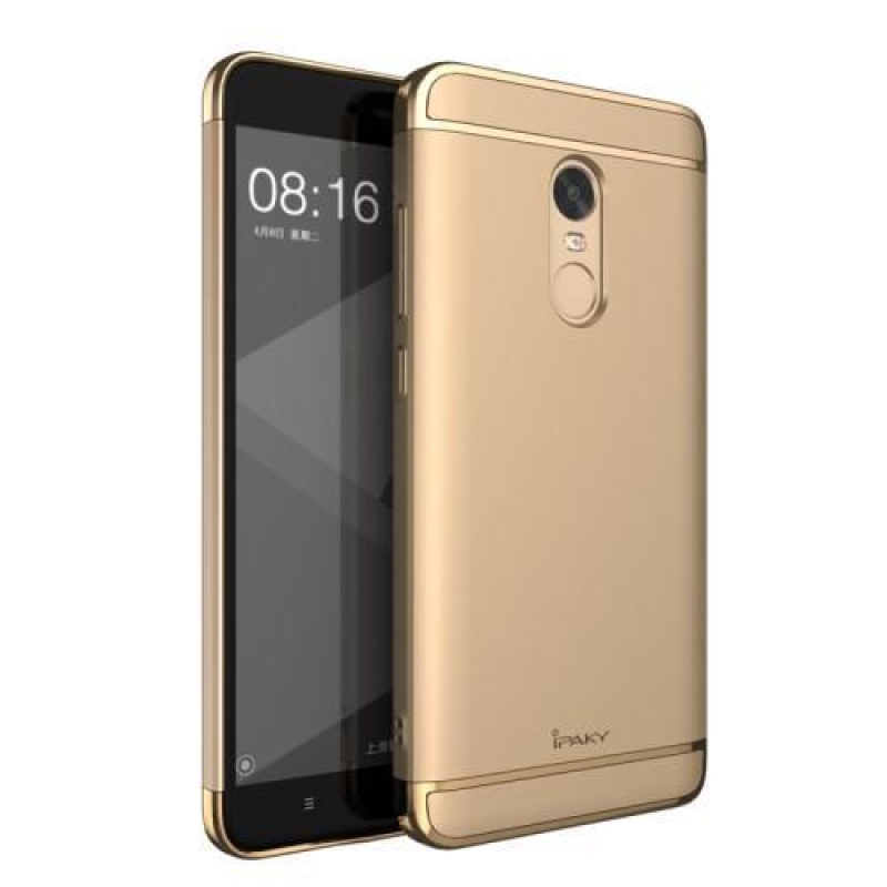 Luxusní 3v1 obal na mobil Xiaomi Redmi Note 4X - zlatý