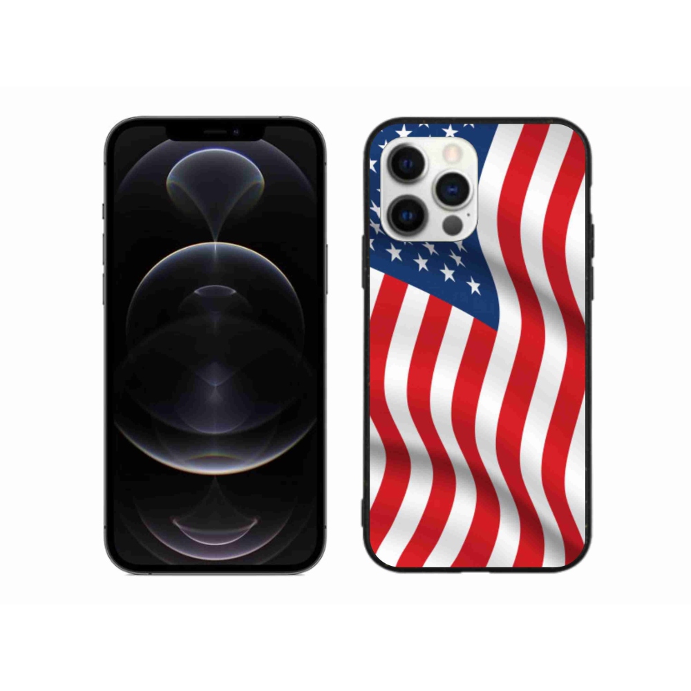 Gelový kryt mmCase na mobil iPhone 12 Pro Max - USA vlajka