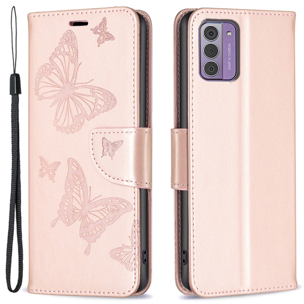 Butterfly knížkové pouzdro na Nokia G42 - růžovozlaté