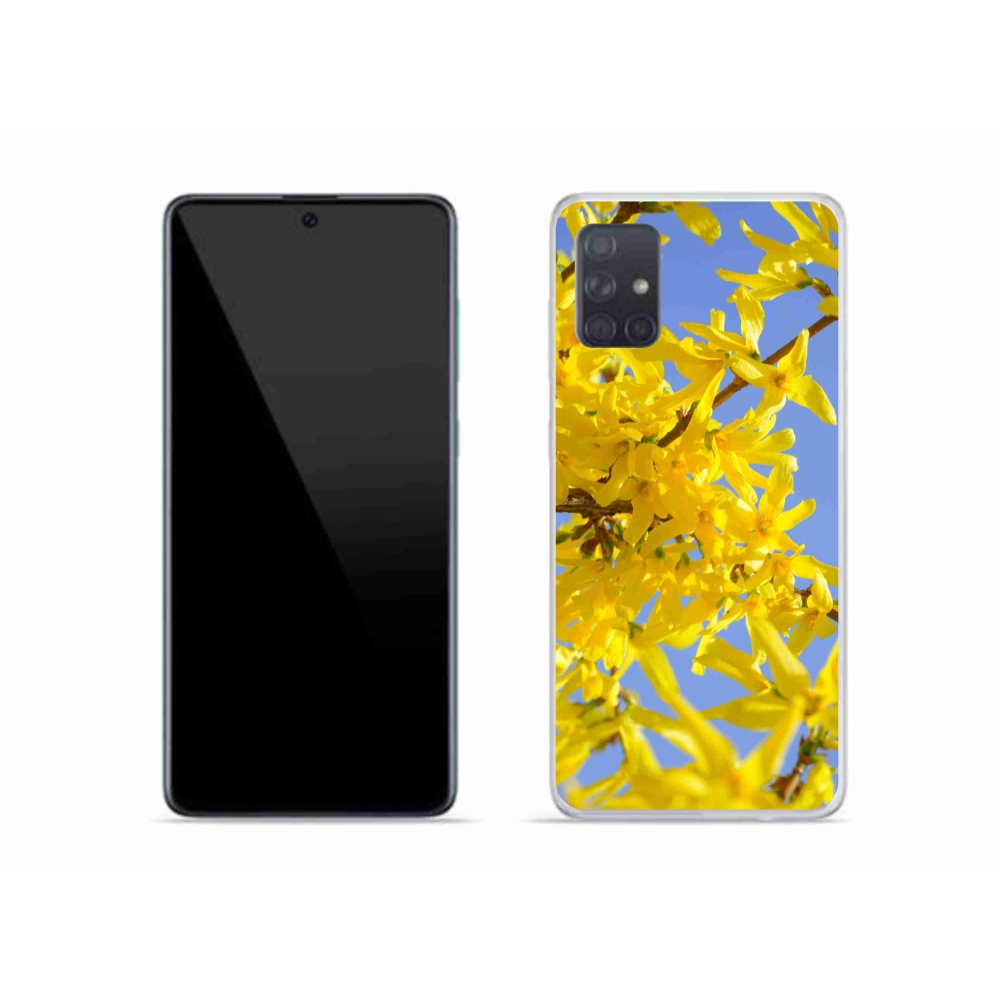 Gelový kryt mmCase na Samsung Galaxy A51 - žluté květy