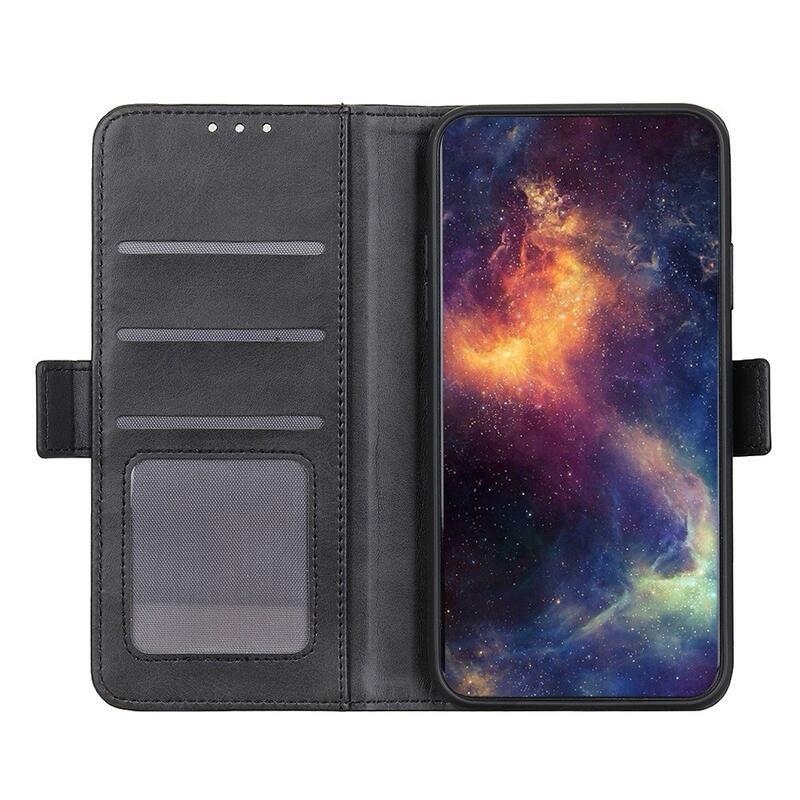 Magnetic PU kožené peněženkové pouzdro na mobil Samsung Galaxy M23 5G - černé