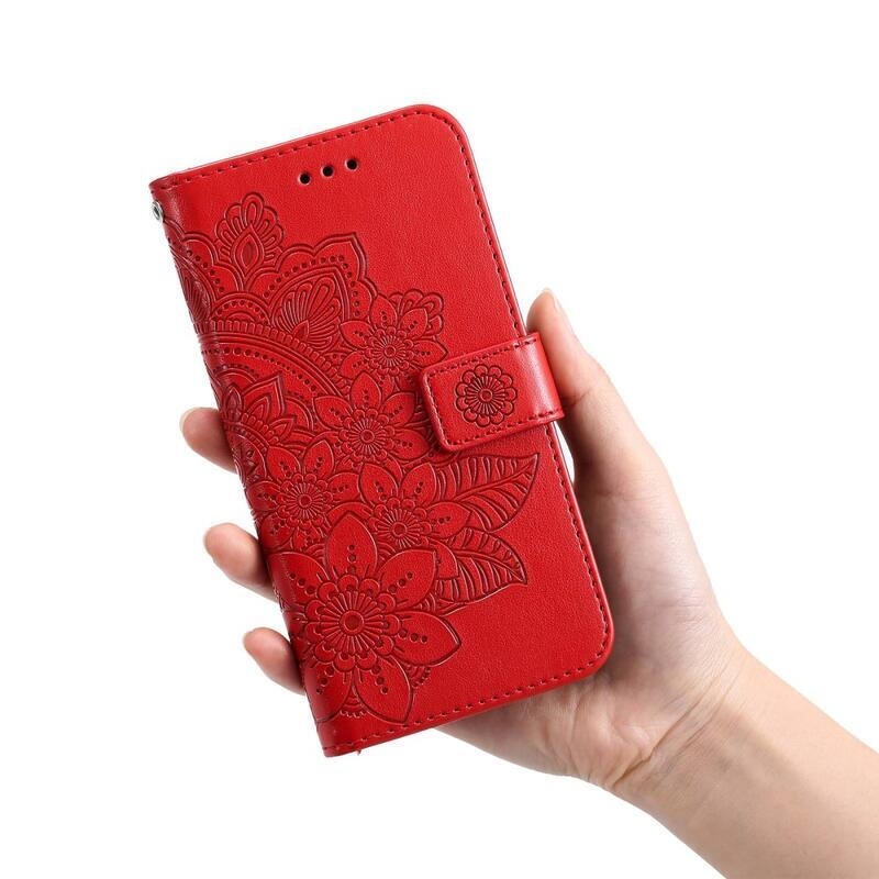 Mandala knížkové pouzdro na Xiaomi Redmi Note 12 Pro 5G/Poco X5 Pro 5G - červené