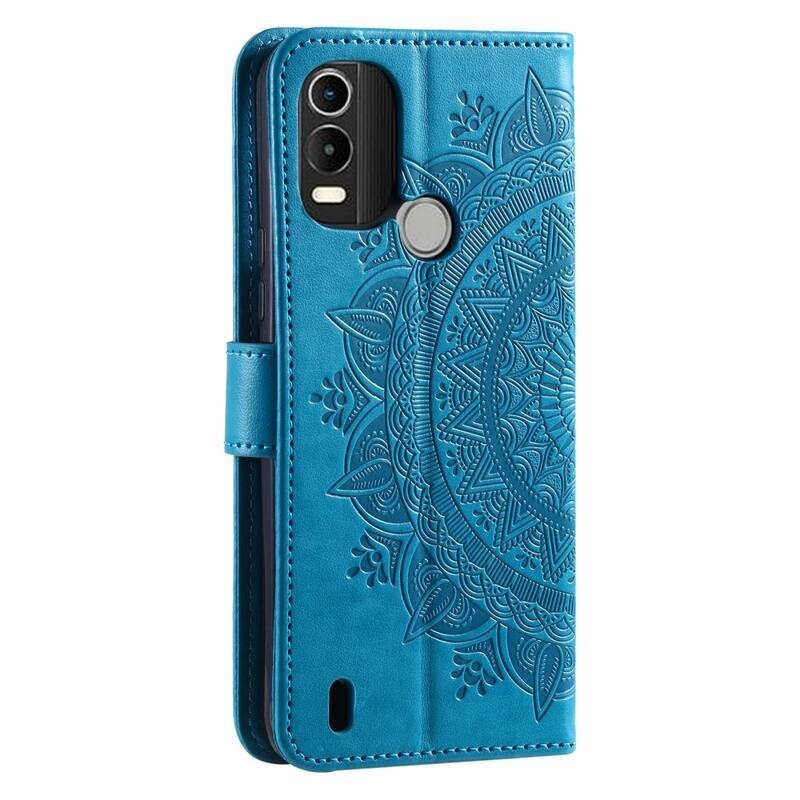 Mandala peněženkové pouzdro na mobil Nokia C21 Plus - modré