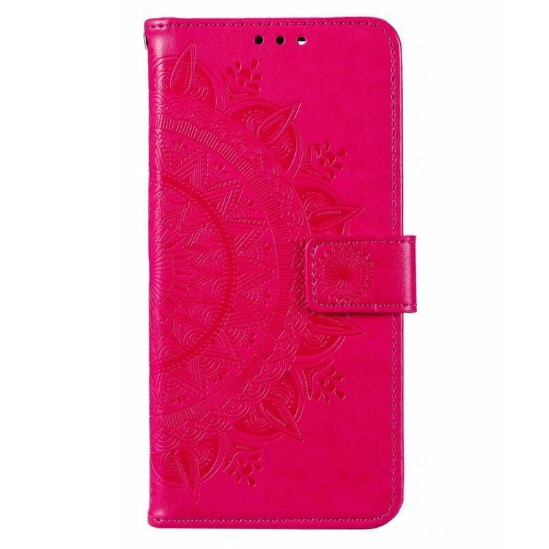 Mandala PU kožené peněženkové pouzdro na mobil Xiaomi Poco X4 GT - rose
