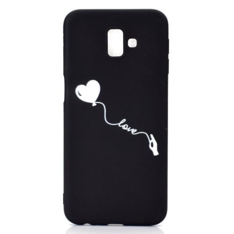 Matte gelový obal na mobil Samsung Galaxy J6 Plus - srdce a láska