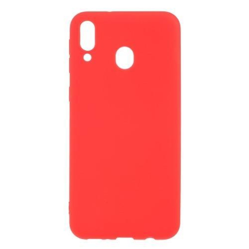Matte gelový obal na mobil Samsung Galaxy M20 - červený