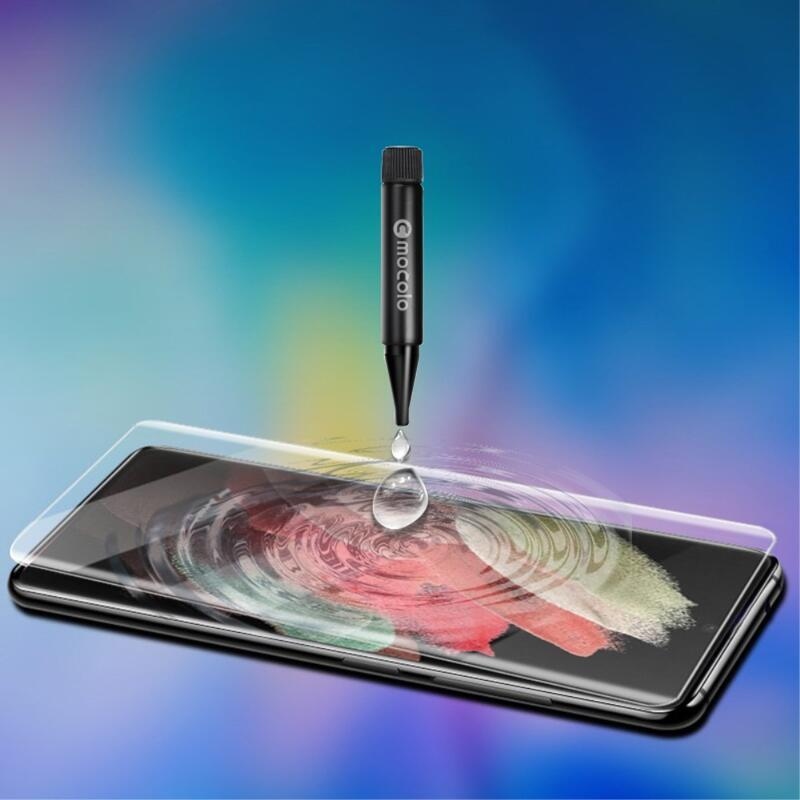 MCL celoplošné tvrzené sklo (UV světlo) na mobil Samsung Galaxy S22 Ultra 5G