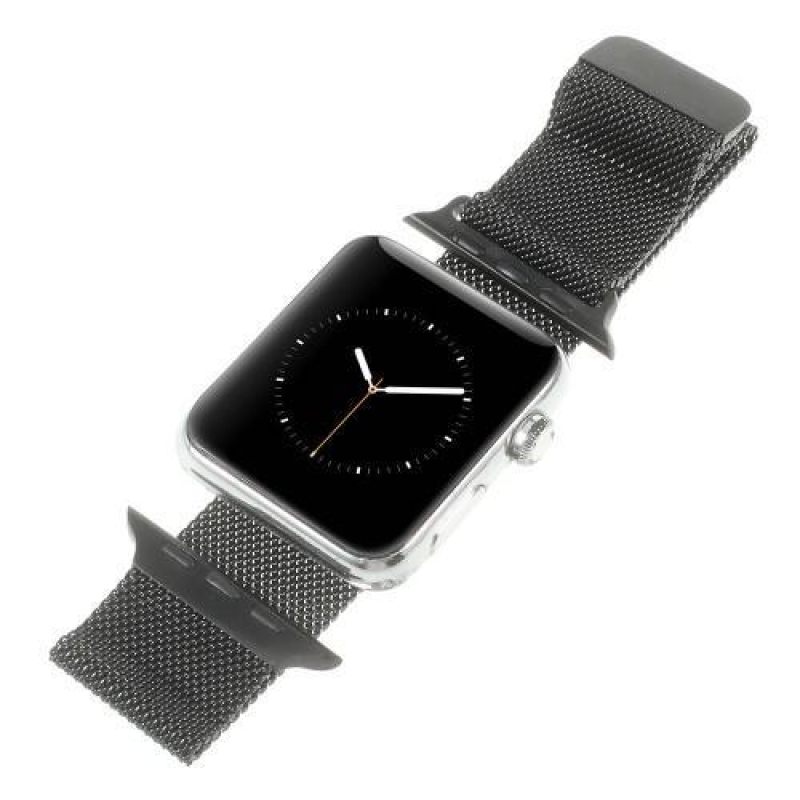 Milano ocelový řemínek pro Apple Watch 38mm - černý