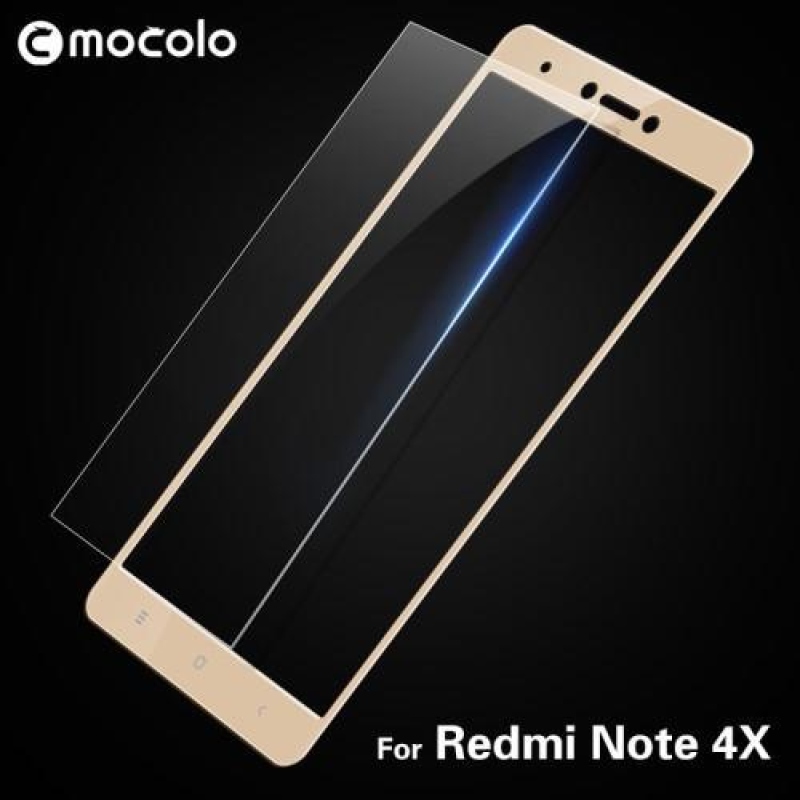 MLC celoplošné tvrzené sklo na Xiaomi Redmi Note 4X - zlaté