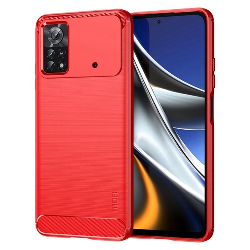 Mofi odolný gelový obal na mobil Xiaomi Poco X4 Pro 5G - červený