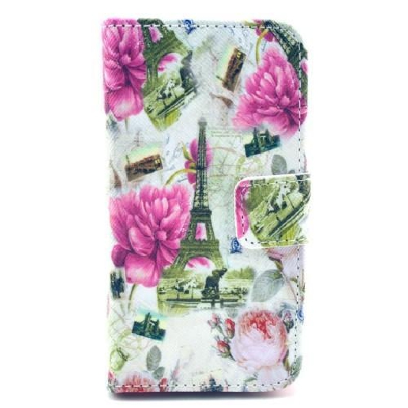 Motive PU kožené pouzdro na iPhone 4 a iPhone 4s - Eiffelova věž