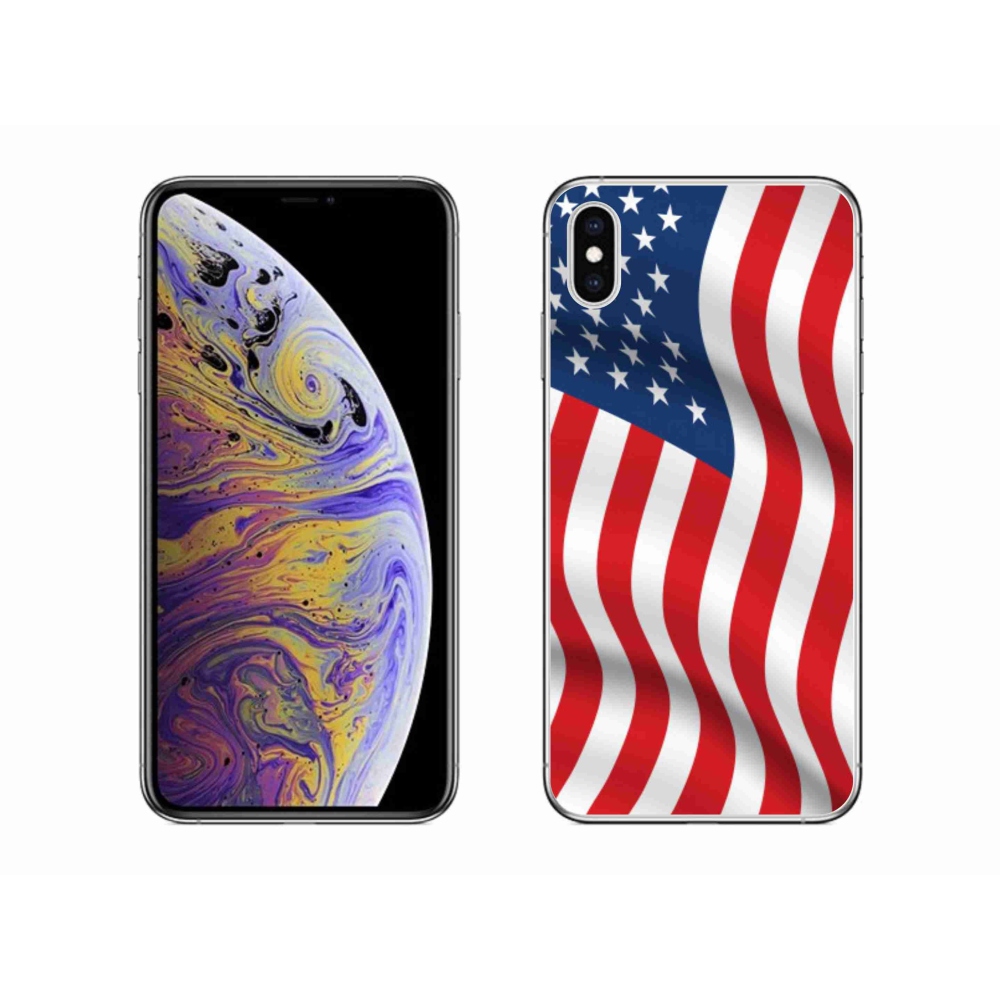 Gelový kryt mmCase na mobil iPhone XS Max - USA vlajka