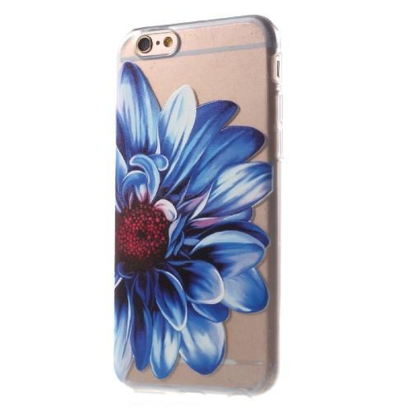 Nature gelové pouzdro na iPhone 6 a iPhone 6s - modrá květina
