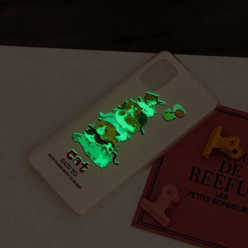 Noctilucent gelový obal na mobil Samsung Galaxy A31 - kočky