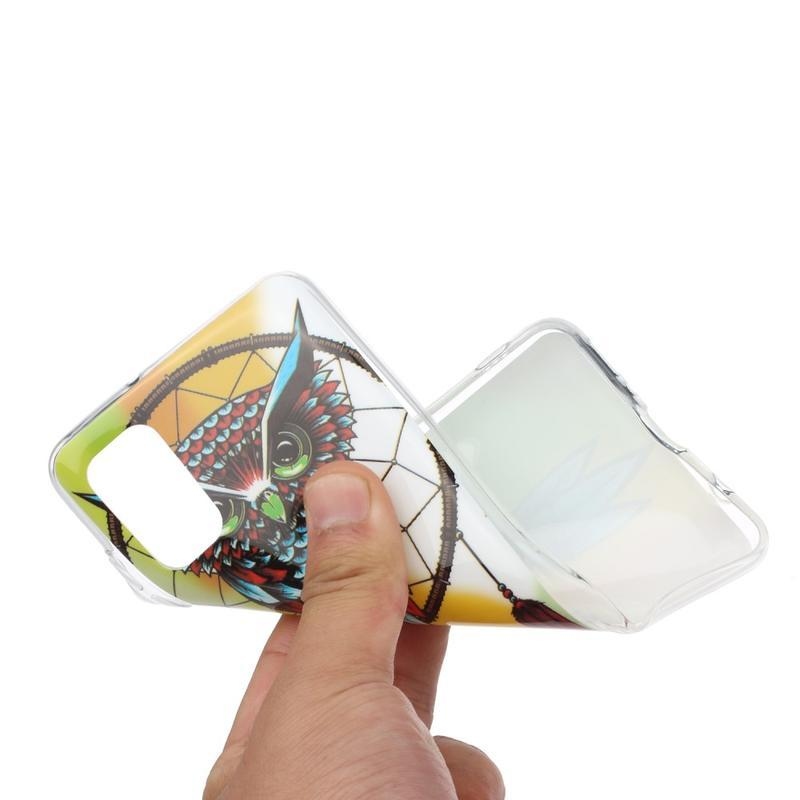 Noctilucent gelový obal pro mobil Samsung Galaxy A41 - velká sova