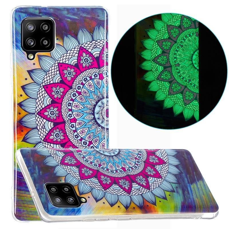 Noctilucent gelový obal pro mobil Samsung Galaxy A42 5G - barevná mandala