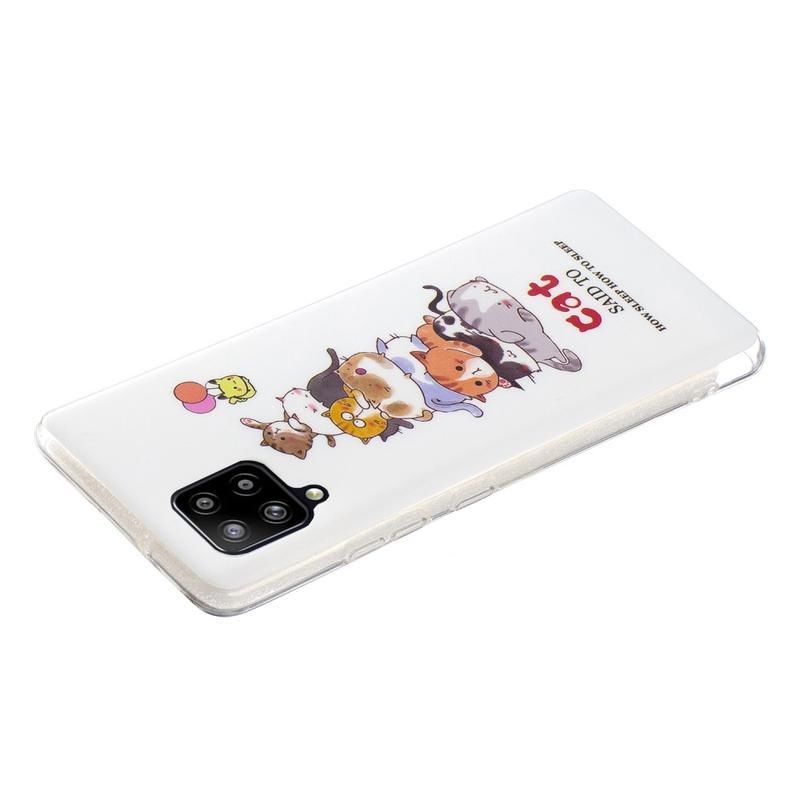 Noctilucent gelový obal pro mobil Samsung Galaxy A42 5G - kočky
