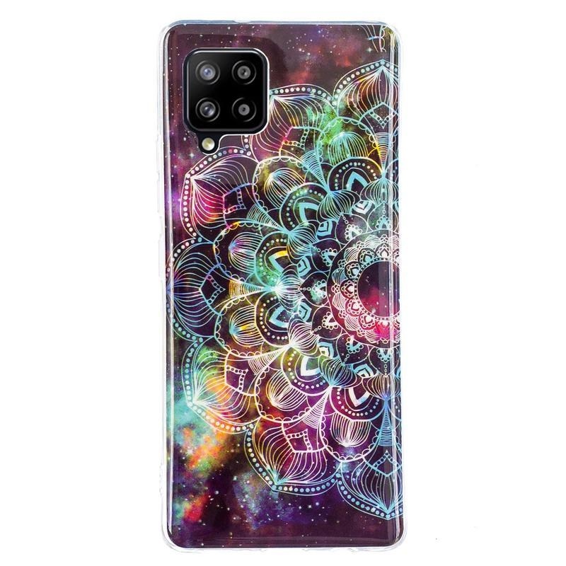 Noctilucent gelový obal pro mobil Samsung Galaxy A42 5G - neonová mandala