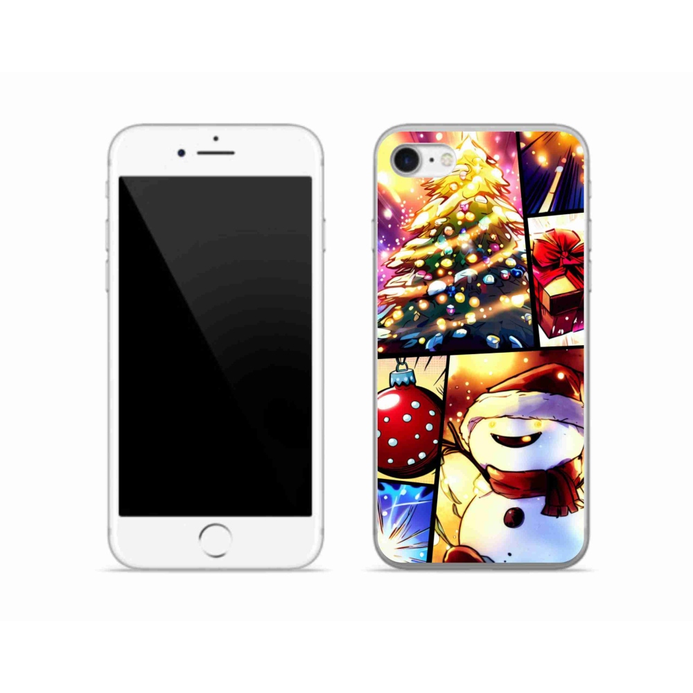 Gelový kryt mmCase na iPhone SE (2022) - vánoční motivy 1