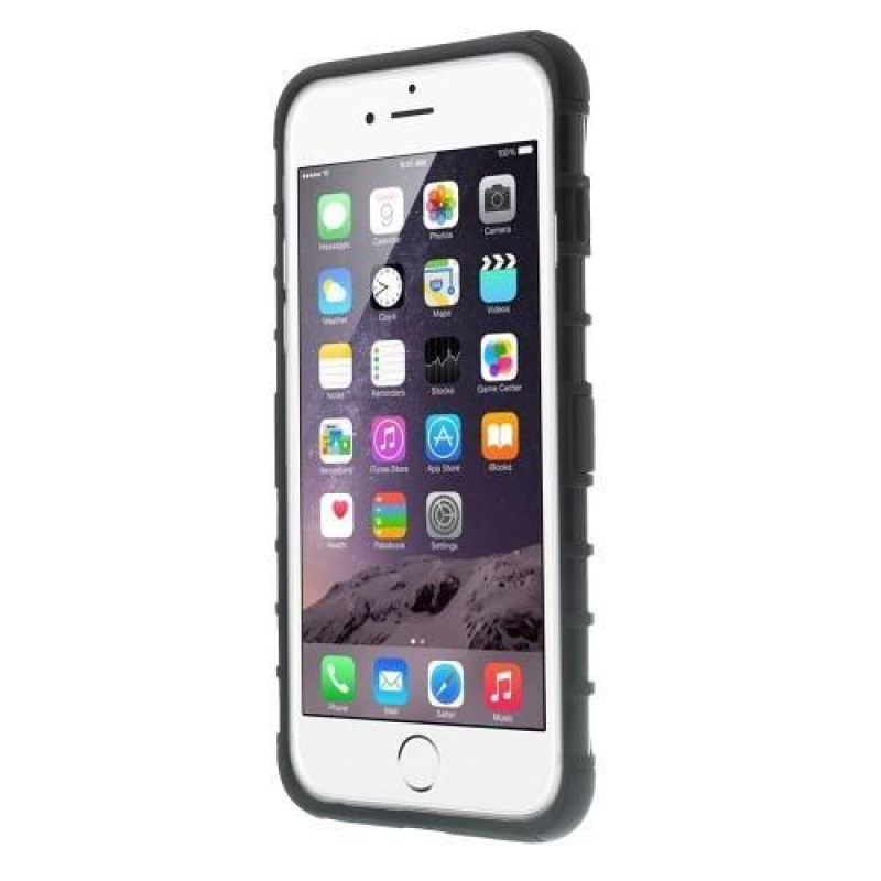 Outdoor odolný hybridní obal na iPhone 6s Plus a 6 Plus - černý