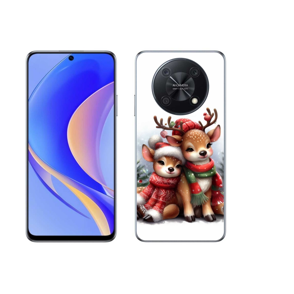 Gelový kryt mmCase na Huawei Nova Y90 - vánoční sobi