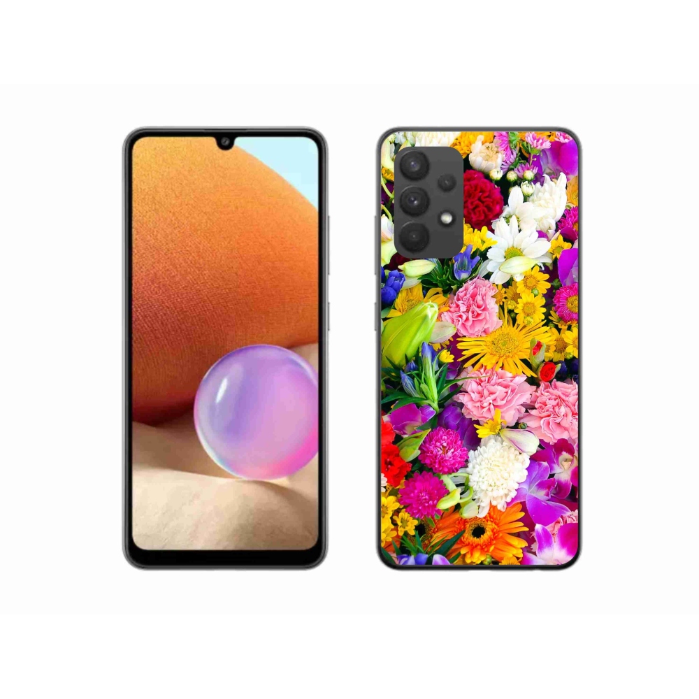 Gelový kryt mmCase na Samsung Galaxy A32 4G - květiny 12