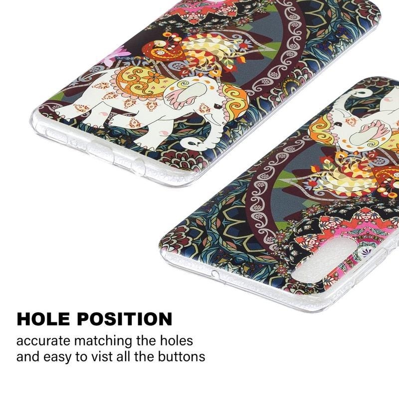 Patt gelový kryt na mobil Samsung Galaxy A50 / A30s - slon a páv
