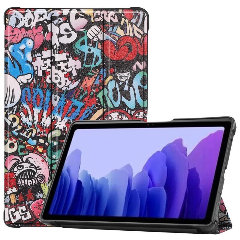 Patte chytré PU kožené peněženkové pouzdro na tablet Samsung Galaxy Tab A7 10.4 (2020) T500 - graffiti