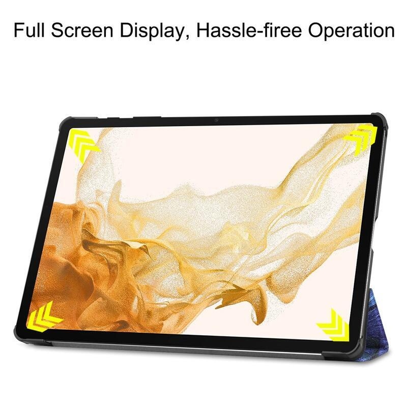 Patte chytré PU kožené pouzdro na tablet Samsung Galaxy Tab S8 Plus - olejomalba