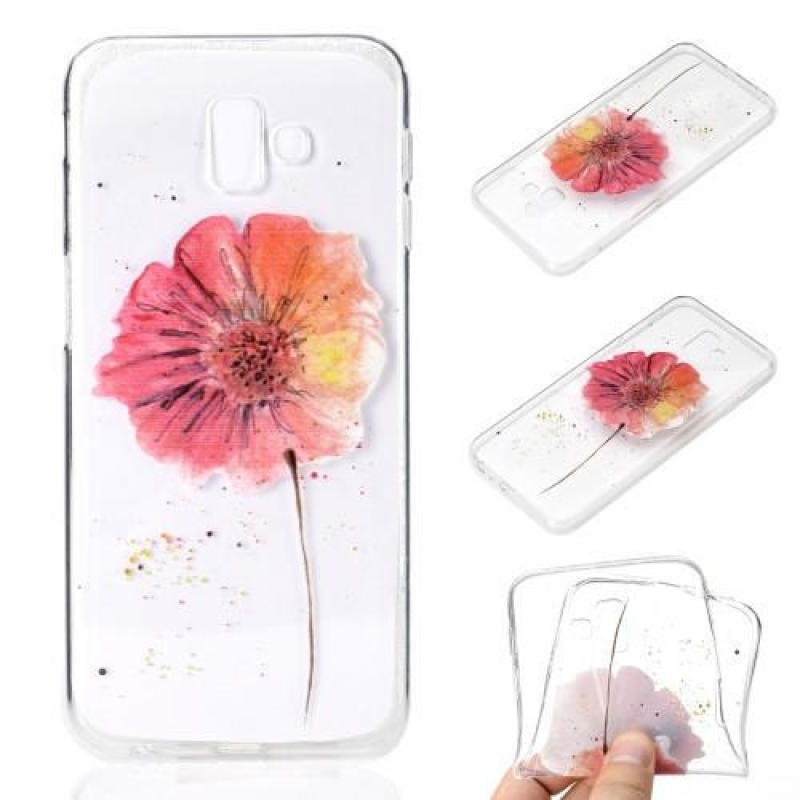 Patte gelové pouzdro na mobil Samsung Galaxy J6 Plus - květ