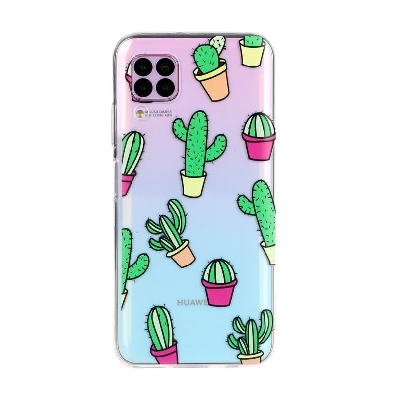 Patte gelový obal na mobil Huawei P40 Lite - kaktusy