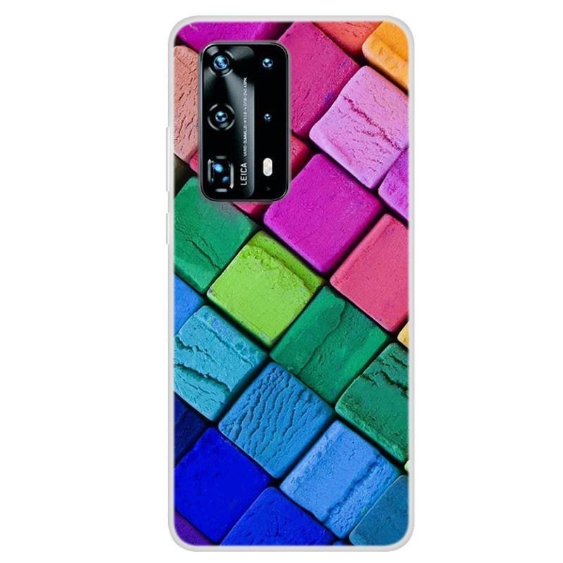 Patte gelový obal na mobil Huawei P40 Pro - barevné kostky