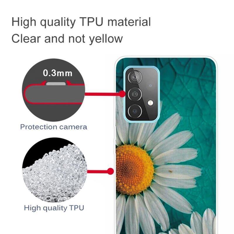 Patte gelový obal na mobil Samsung Galaxy A32 4G - chryzantéma