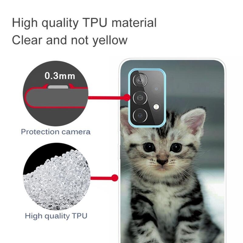 Patte gelový obal na mobil Samsung Galaxy A32 4G - roztomilé kotě