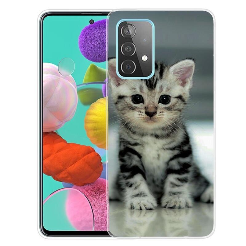 Patte gelový obal na mobil Samsung Galaxy A72 5G - roztomilé kotě