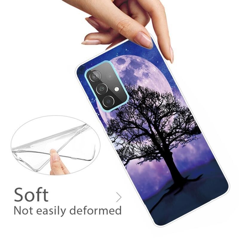 Patte gelový obal na mobil Samsung Galaxy A72 5G - strom a měsíc