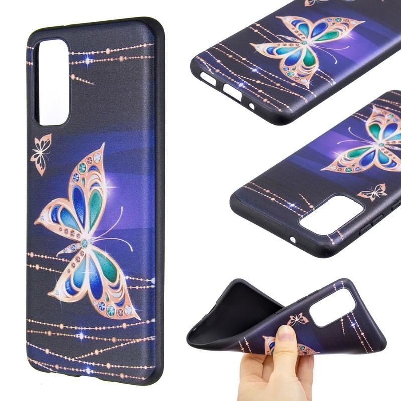 Patte gelový obal na mobil Samsung Galaxy S20 - barevný motýl