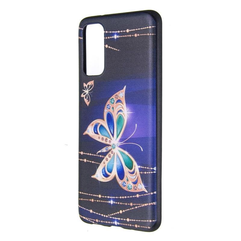 Patte gelový obal na mobil Samsung Galaxy S20 - barevný motýl