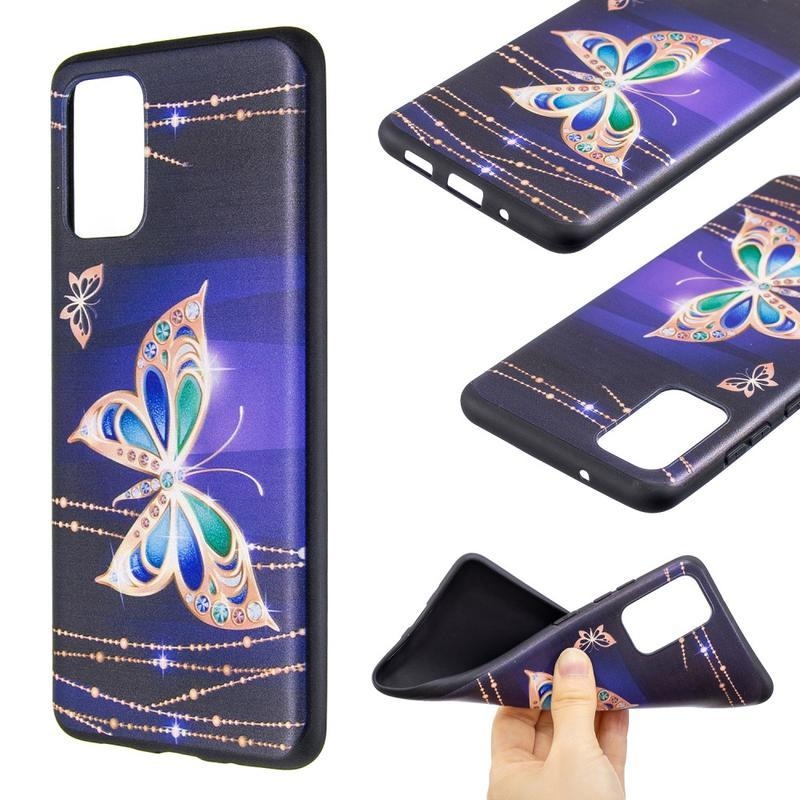 Patte gelový obal na mobil Samsung Galaxy S20 Plus - barevný motýl