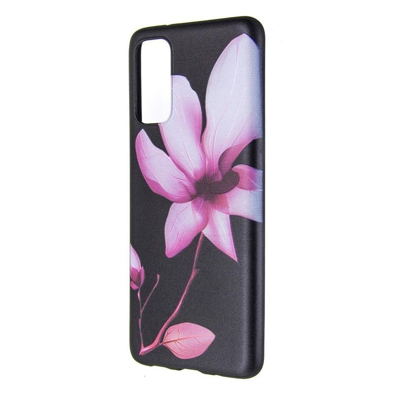Patte gelový obal na mobil Samsung Galaxy S20 - růžový květ