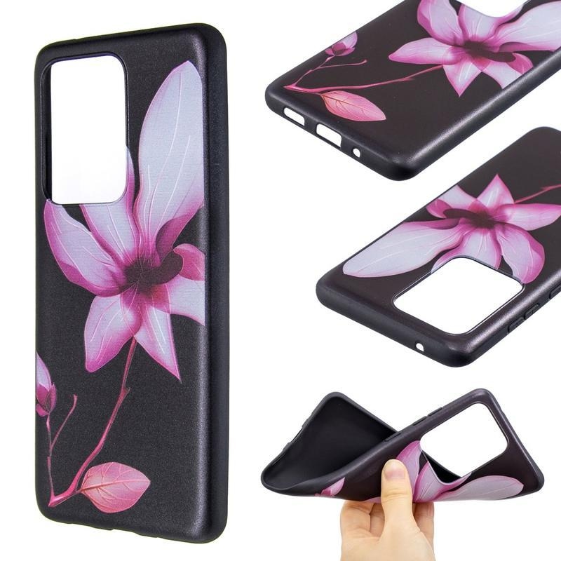 Patte gelový obal na mobil Samsung Galaxy S20 Ultra - růžový květ