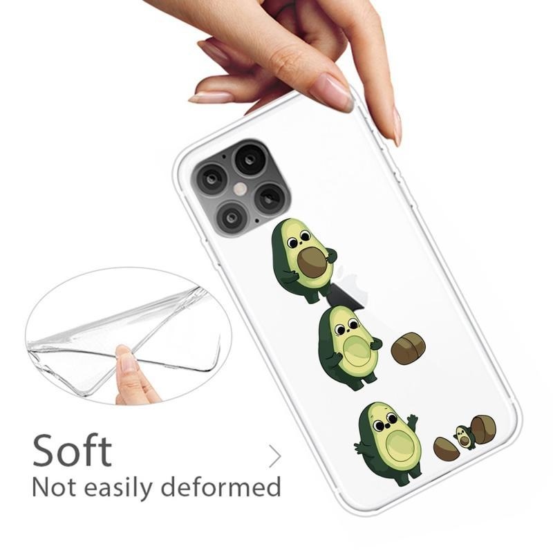 Patte gelový obal pro mobil iPhone 12 Pro/12 - avokádo