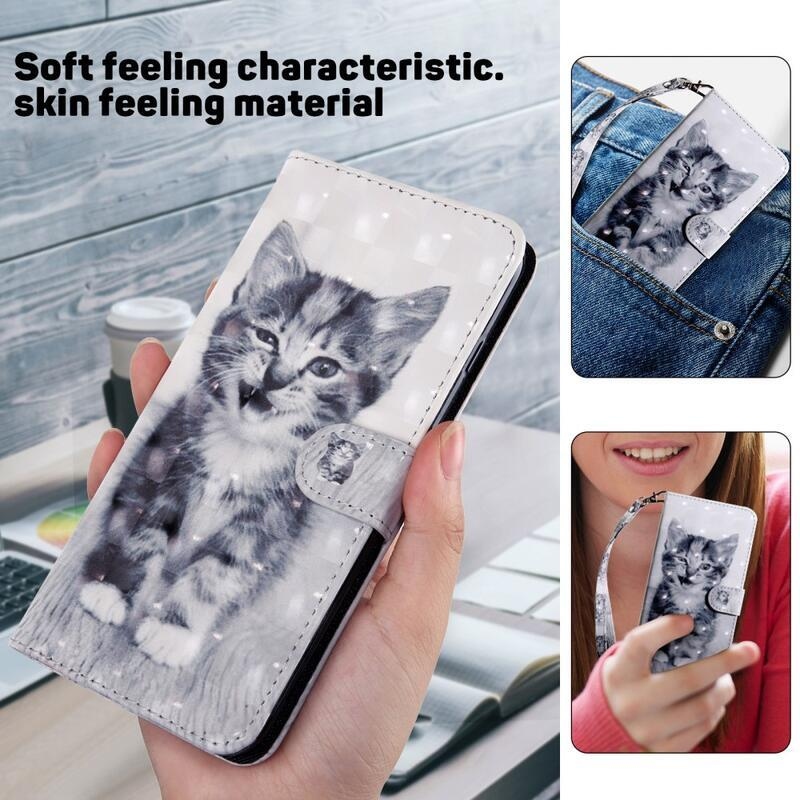 Patte knížkové pouzdro na Samsung Galaxy A34 5G - kotě