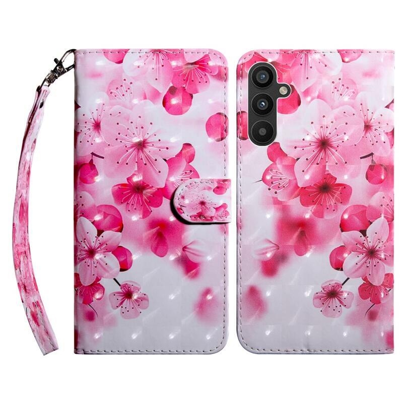 Patte knížkové pouzdro na Samsung Galaxy A34 5G - růžové květy