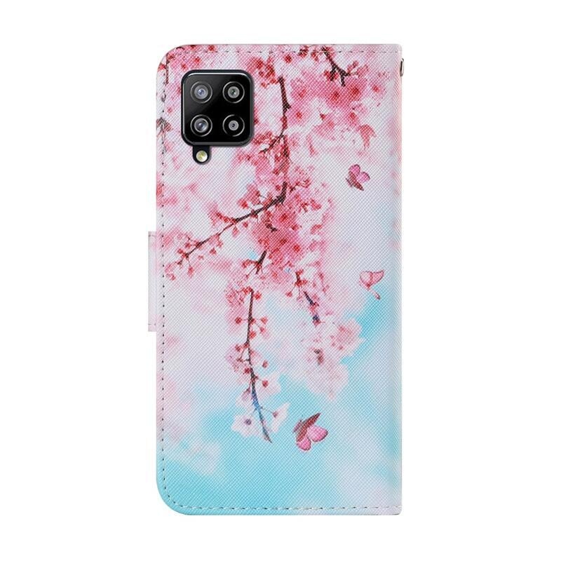 Patte peněženkové pouzdro na mobil Samsung Galaxy A22 4G - růžové květy