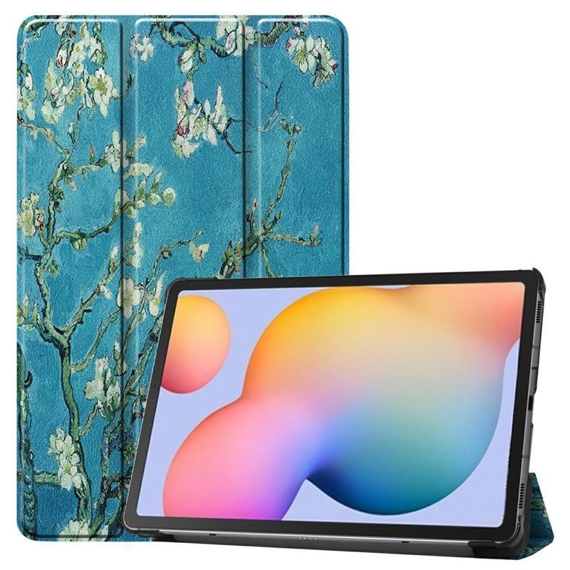Patte polohovatelné pouzdro na tablet Samsung Galaxy Tab S6 Lite 10.4 - květy švestky