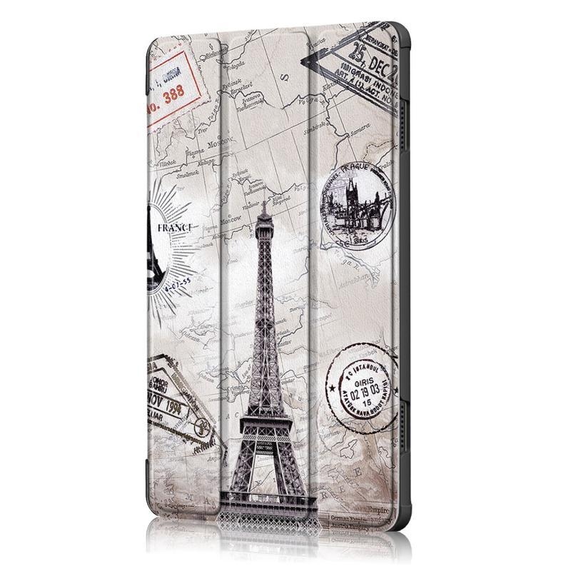 Patte polohovatelné PU kožené pouzdro na tablet Lenovo Tab M10 - Eiffelova věž