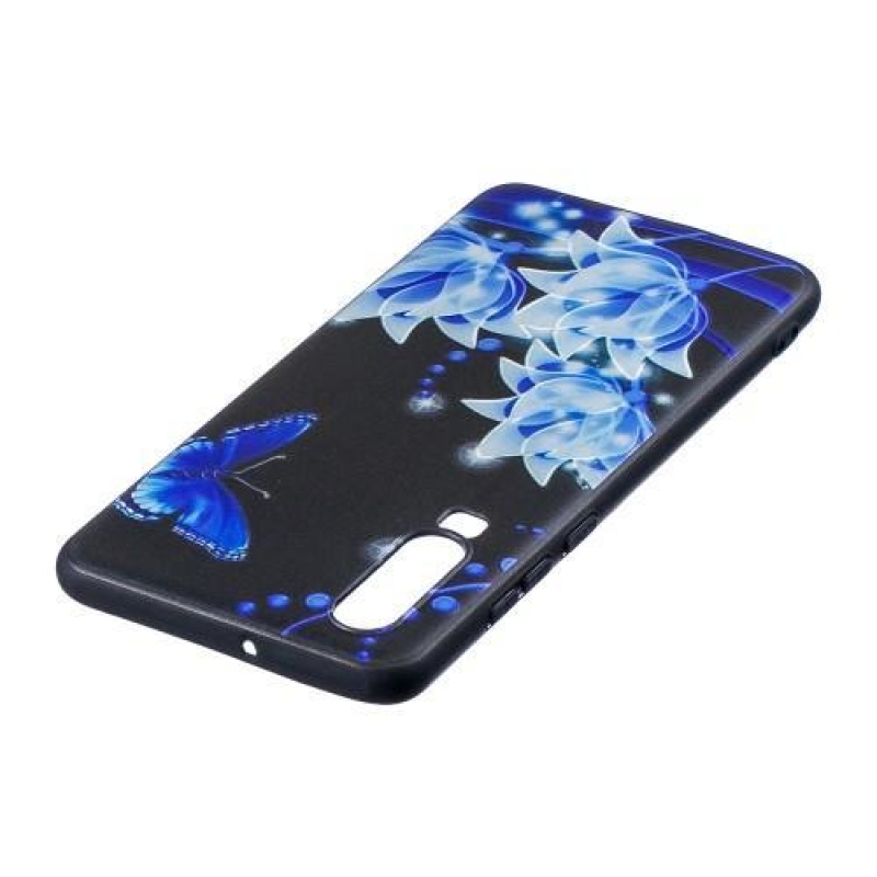 Patte silikonový kryt pro Huawei P30 - modrý motýl