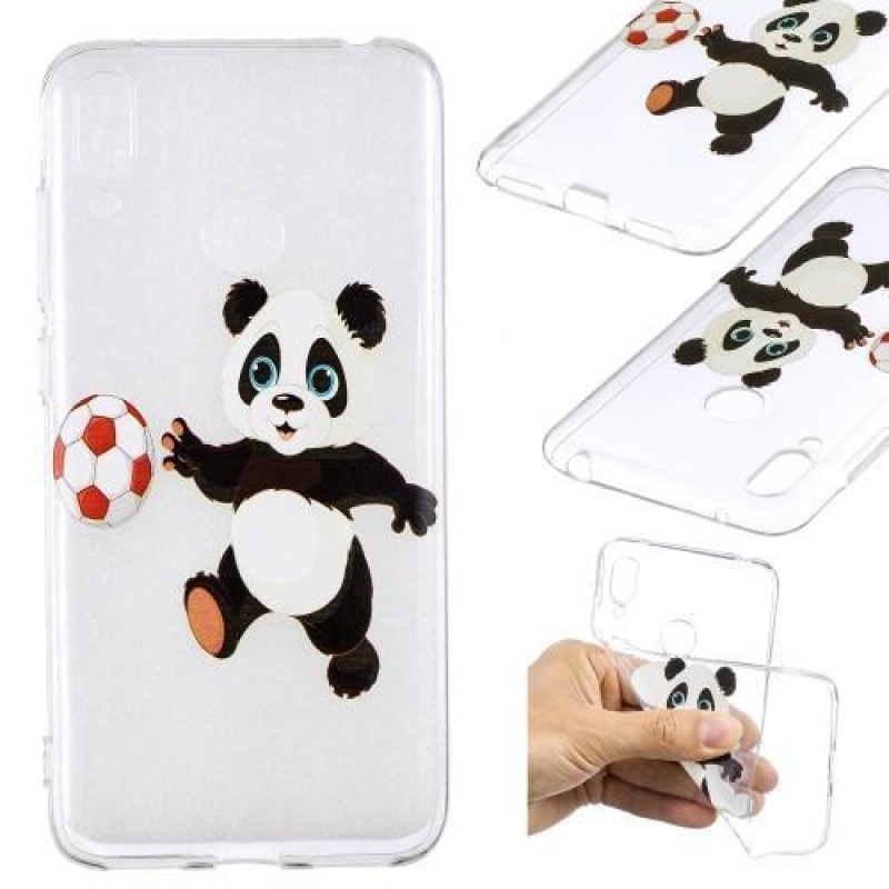 Pattern gelový obal na mobil Huawei Y7 (2019) - panda a fotbal